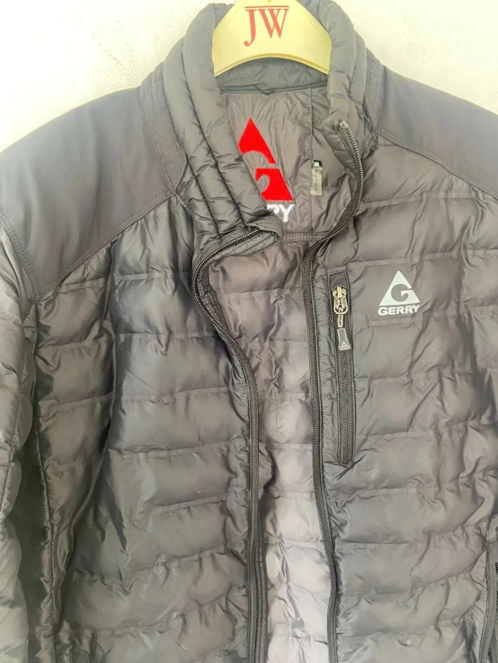 Gerry Black Puffer Jacket Men’s M Lightweight Insulated Full Zip Outdoor Coat